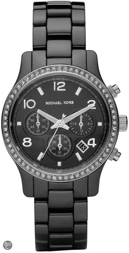 michael kors watches dames zwart horloge|michael kors pols horloge.